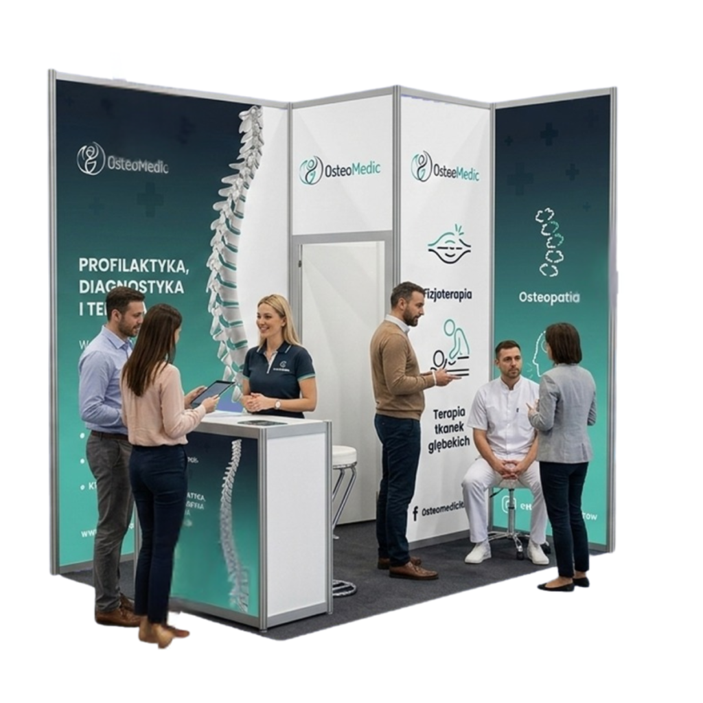 Case study: materiały POS na targi branżowe dla OsteoMedic oraz promocja w social mediach